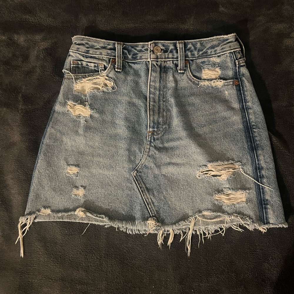 Abercrombie & Fitch Natural Rise Vintage A-Line Skirt